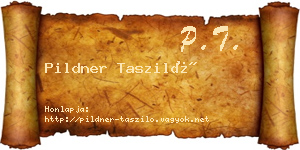 Pildner Tasziló névjegykártya